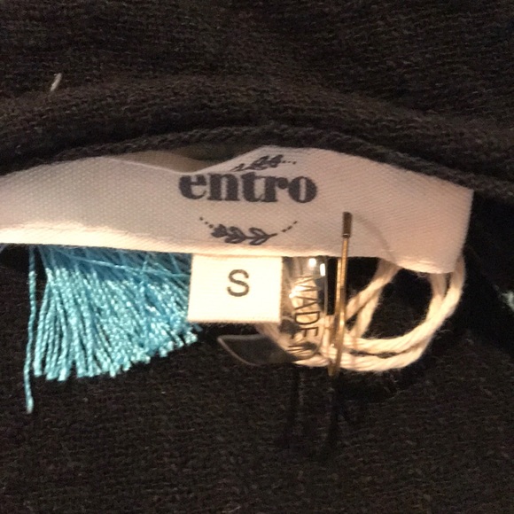 Entro NWT Black Dress with Fringe! Size Small! - Picture 3 of 3